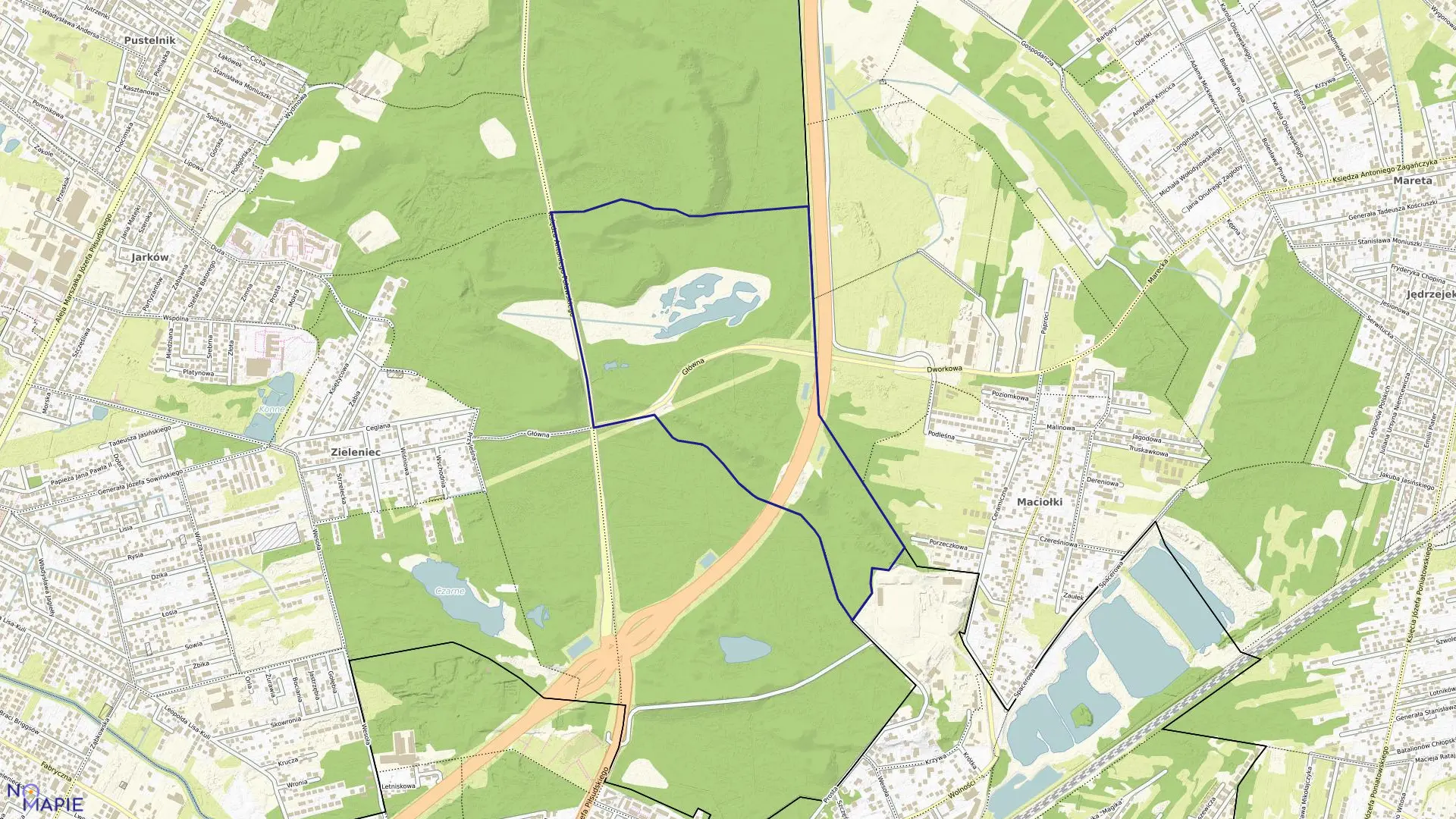 Mapa obrębu 2-03 w mieście Marki