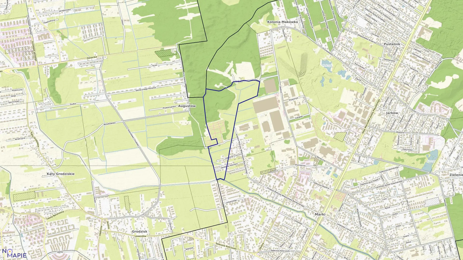 Mapa obrębu 3-04 w mieście Marki