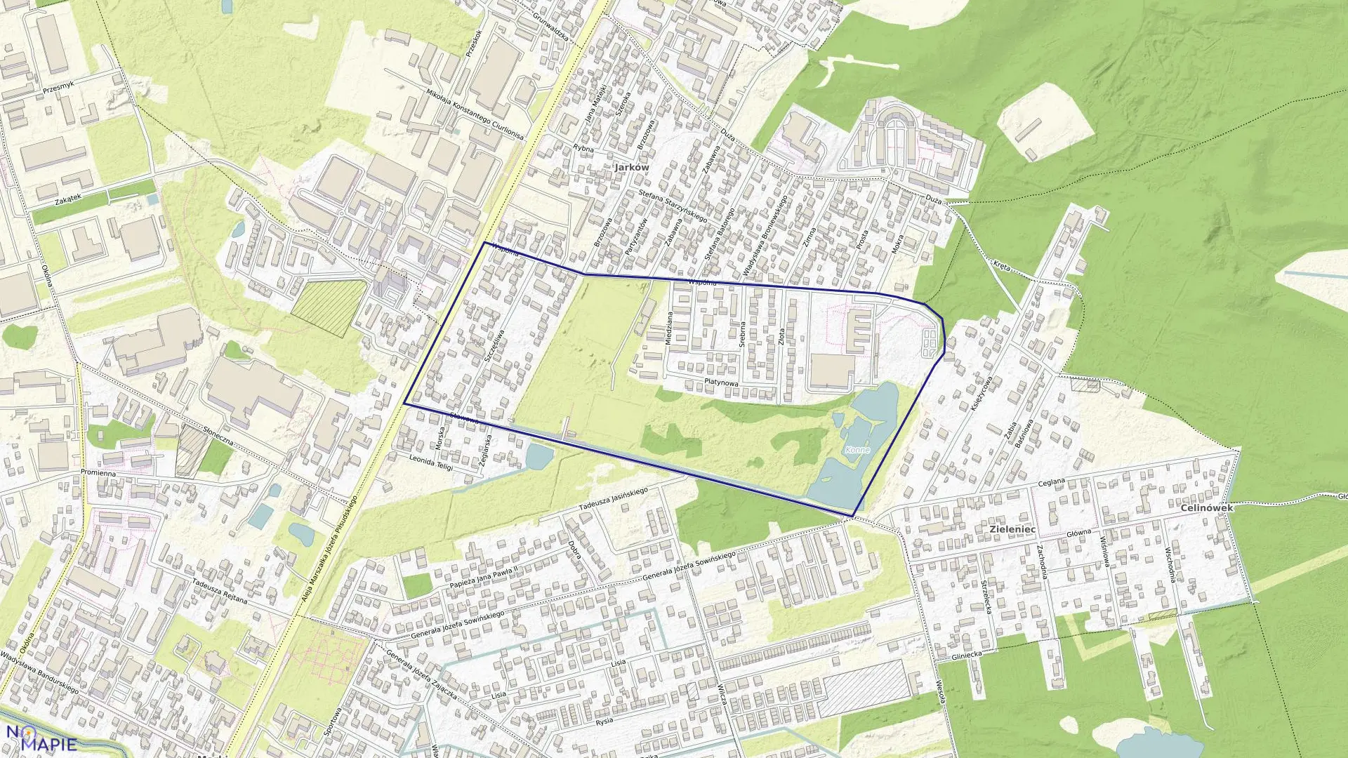 Mapa obrębu 4-03 w mieście Marki