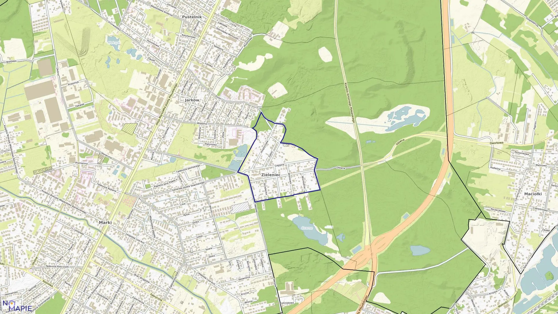 Mapa obrębu 4-04 w mieście Marki