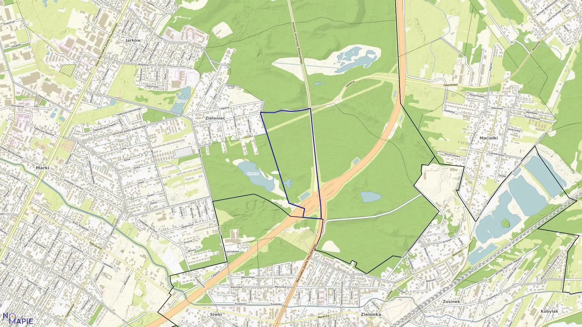 Mapa obrębu 4-05 w mieście Marki