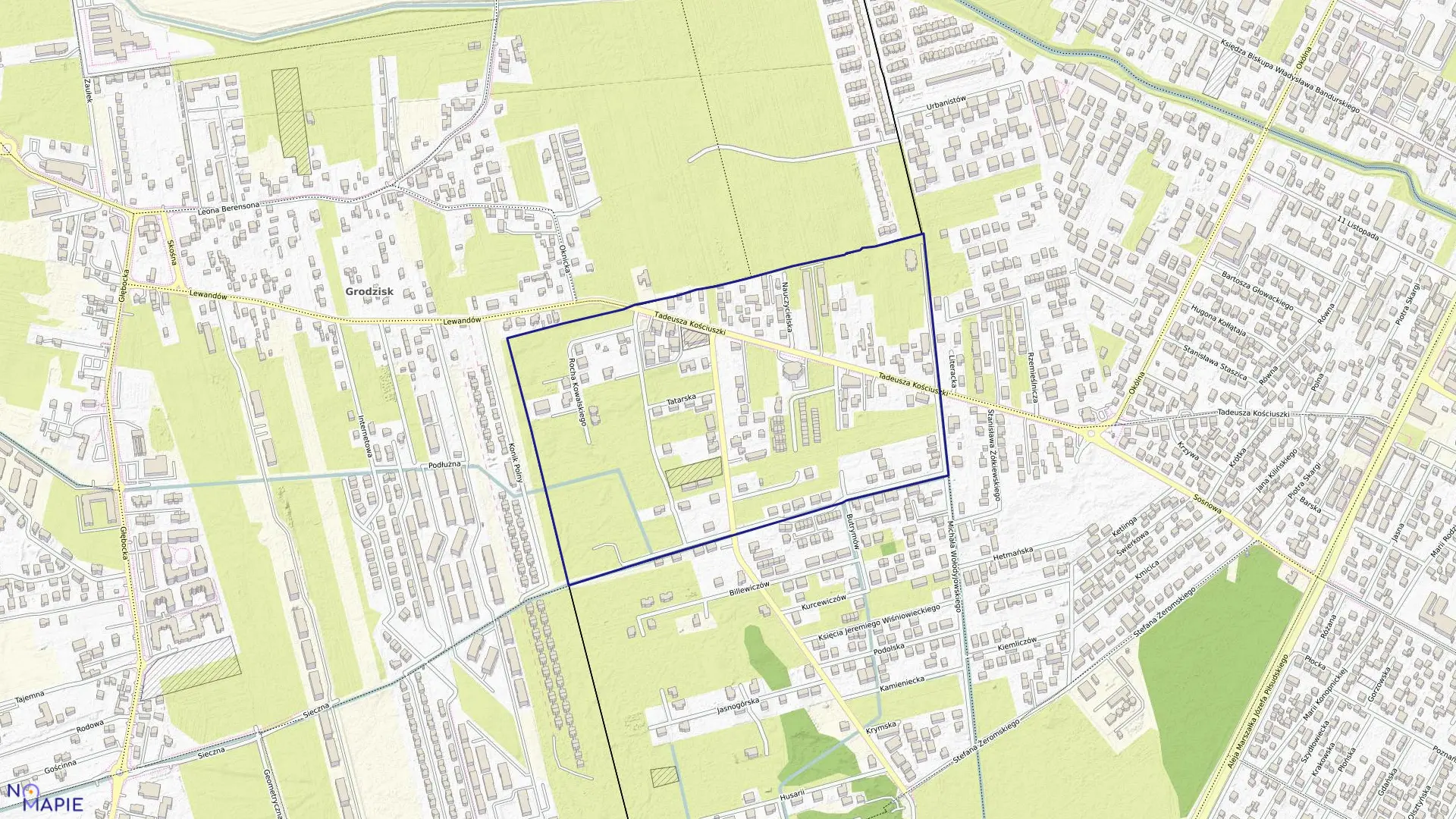 Mapa obrębu 5-06 w mieście Marki